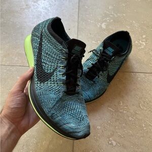 Nike Flyknit Racer Blue Lagoon Mens Size 11.5 UK 10.5 EUR 45.5 No Box